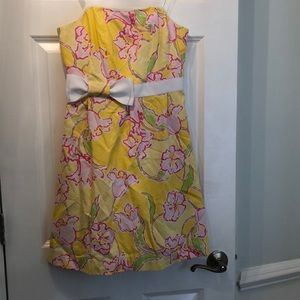 Lilly Pulitzer yellow bow dress SZ 4